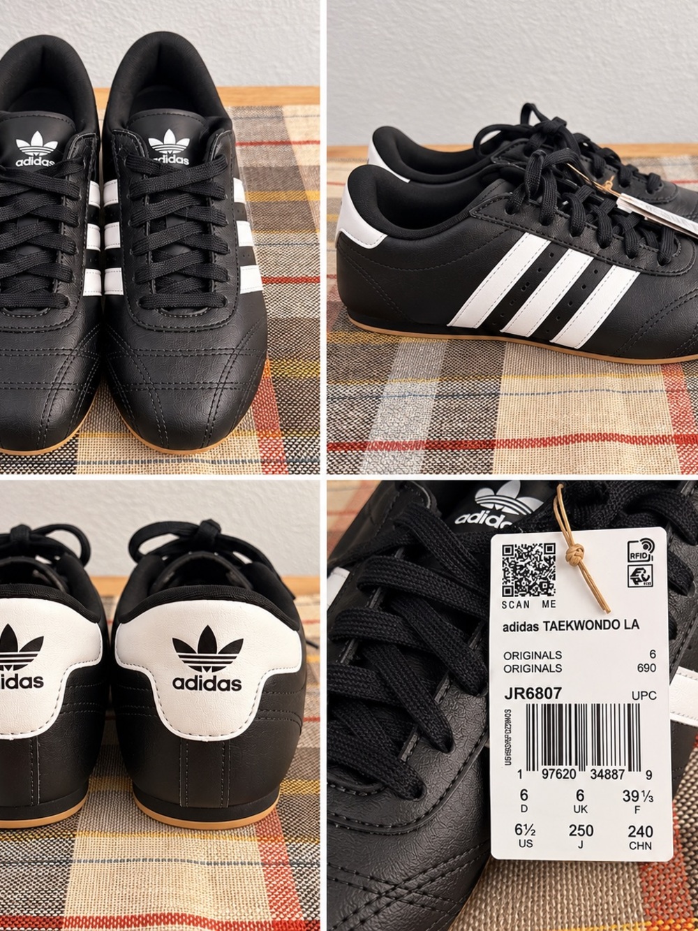 Adidas Taekwondo LA Unisex Black/White Training Shoes